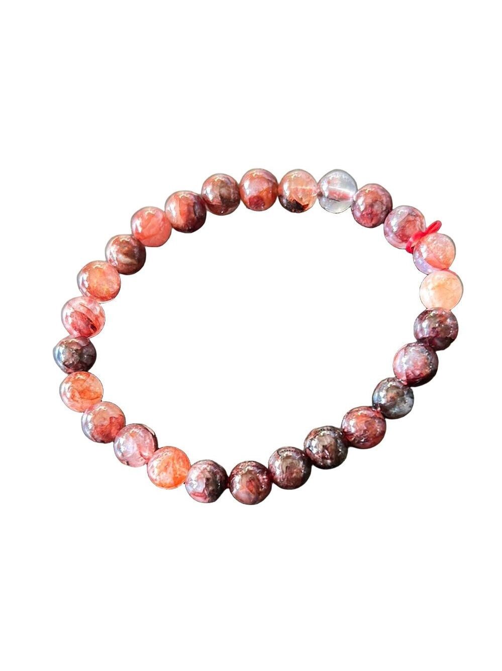 Fire Quartz Beaded Bracelet Crystal Healing Jewelry